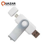 QUAZAR 2in1 smart pendrive 16GB USB és micro USB pendrive egyben, fehér